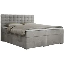 MKS Boxbett, SUSAN 160/200 Hellgrau Velvet - H4