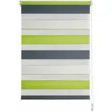 ondeco Doppelrollo Klemmfix Duo Rollo mit Seitenzug Farbe: Green-Grau, Größe: 80x210 cm