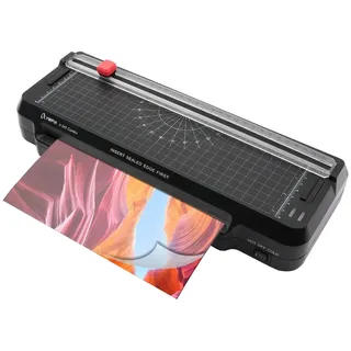 Olympia 4 in1 Laminiergerät + integriertes Schneidelineal + Laminierfolien-Set + Eckenrunder