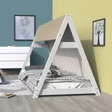 le quai des affaires Hausbett Tipi 90 x 190 cm Fichte massiv weiß