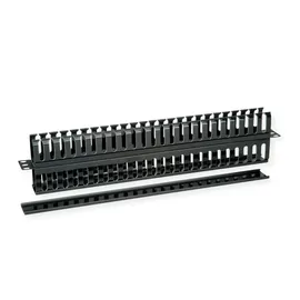 Value 26990321 - 19''-Frontplatte 1 HE, beidseitig mit Kabelkanal, schwarz