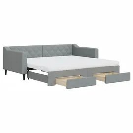 vidaXL Tagesbett 90 x 190 cm Hellgrau