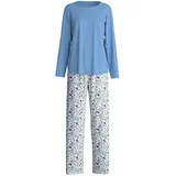 CALIDA Marine Dreams Pyjama, lang Damen, weich, pflegeleicht, elastischer Hosenbund