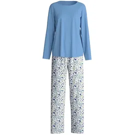CALIDA Marine Dreams Pyjama, lang Damen, weich, pflegeleicht, elastischer Hosenbund