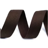 cyclingcolors Köperband Schrägband Baumwolle Gurtband Herringbone Ribbon Breite 25mm x länge 50m, dunkelbraun