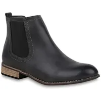 Stiefelparadies Damen Chelsea Boots in Grau,