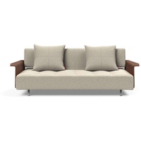 INNOVATION LIVING TM Schlafsofa Longhorn, Gästebett, Couch, Tagesliege, Bettsofa, Schlaf-, Relax-, oder Sitzposition, Armlehnen, Liegefläche 140x200 cm beige