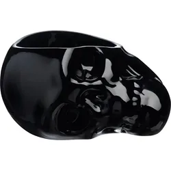 Memento Mori Schale 13 cm Schädel schwarz