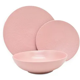 Echtwerk Blanka Tafelservice 18-tlg. rosa mit Struktur