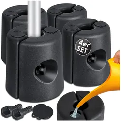 KESSER® Pavillonstandfüße 4er Set Pavillon Standfuß mit Wasser/Sand befüllbar 22 x 22 x 25cm HDPE Gewichte zur Stabilisation für Pavillons Gartenzelte Festzelte Standsicherung Stabil