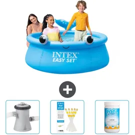 Intex Easy Set Schwimmbecken rund – Wal – 183x51 cm – Zubehör CB73 Blau No Size
