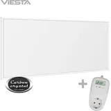 Viesta VIESTA® F450 Infrarot Wandheizung mit TH10 Thermostat – flaches Carbon Crystal Heizpaneel – elektrische Infrarotheizung zur Wandmontage - Weiß