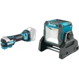 Makita DTM52Z Akku-Multifunktionswerkzeug 18V (ohne Akku, ohne Ladegerät, ohne Zubehör) & ML003G LED-Baustrahler 18V-40V max.