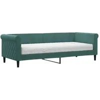vidaXL Tagesbett mit Matratze Dunkelgrün 80x200 cm Samt1847090