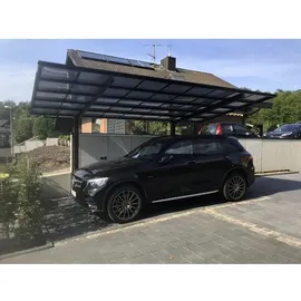 Ximax Carport Linea Typ 80 2,43 x 5,56 m schwarz inkl. Regenrinne