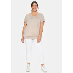 T-Shirt SHEEGO, Damen, Gr. 56, beige, Shirts