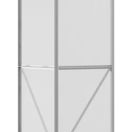 Outsunny Gewächshaus Aluminium Silber Polycarbonat 4 mm 1,31 m2