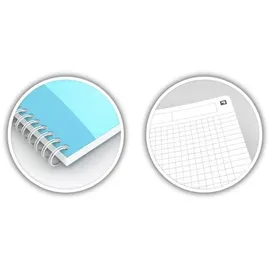 Oxford Collegeblock My Colours Spiralbuch kariert DIN A5 ohne Rand, 1 Block