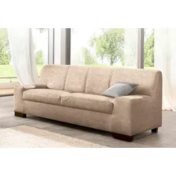 3-Sitzer DOMO COLLECTION "Norma zeitlos, kubisch und elegant, komfortabel, flache Armlehnen", beige (natur), B:212cm H:74cm T:85cm, Sofas