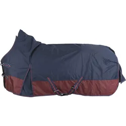 Weidedecke High Neck Polarfleece 600D BASICLINE marine/kastanie 85 CM