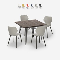 set tisch 80x80cm 4 stühle modernes design  bar küche howe