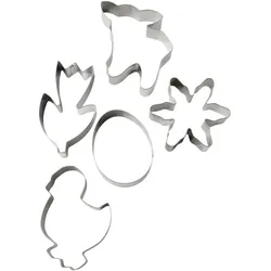 Zenker 5-tlg. Ausstecher Set Ostern Lamm Blume Küken Ei Ausstechform