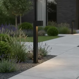 QAZQA Stehende Außenlampe Aluminium 65 cm IP44 Lieferumfang GU10 schwarz