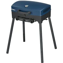 Enders Camping Gasgrill EXPLORER NEXT, Grillen, Kochen , Backen, 2 Brenner Edelstahl, kleiner Balkon-Picknick-Camping-Grill,  Aluguss-Grillwanne #2103