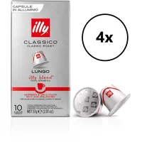 illy Kapseln Classico Lungo 4x 10 Stück, für Nespresso geeignet 100% Arabica
