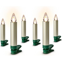 Krinner Krinner, LED Kerzen, LED Baumkerze SuperLight Flame Cashmere, 6er-Set (1 x)