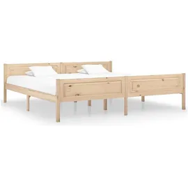 vidaXL Massivholzbett 200 x 200 cm Braun