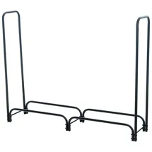 CLP Kaminholzregal Wilster Metall 150 x 36 x 120 cm grau