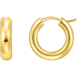 Paar Creolen THOMAS SABO "Schmuck Silber 925 Ohrringe Chunky-Design, CR747", gold (gelbgoldfarben), Ohrringe, Damen, Silber 925 (Sterlingsilber)