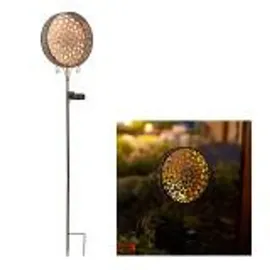 garden hero LED Solar Gartenstecker Rostlook 20,5 x 5,5 x 98 cm inkl. Spritzwasserschutz braun