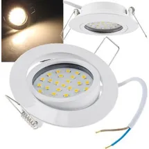 ChiliTec LED-Einbauleuchte "Flat-26" warmweiß - weiß