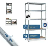 Grafner Grafner® Lagerregal 180x90x40 cm mit 5 Böden max. 875 kg Metall verzinkt Kellerregal Schwerlastregal