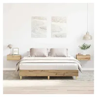 VidaXL Bettgestell ohne Matratze Artisan-Eiche 140x200cm Holzwerkstoff