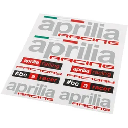 Aufkleber Bogen Aprilia Racing 25x20cm