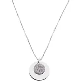 dKeniz Kette mit Anhänger 925 Sterling Silber rhodiniert Glänzend Weiß