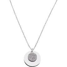 dKeniz Kette mit Anhänger 925 Sterling Silber rhodiniert Glänzend Weiß
