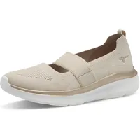 TAMARIS Comfort Damen Ballerinas Elastisch Vegan, Beige (Beige), 41