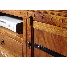 Massivmoebel24 Oxford TV-Board 170x40x55 cm Honig Lackiert Holz