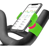Renimove Handyhalterung Heimtrainer Fahrrad Kompatibel mit Smartphones bis zu 7,5" Sichere und stabile Befestigung 360°-Drehung für optimale Sicht (Grün)