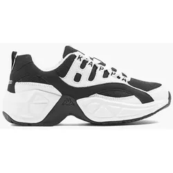 Leder Chunky Sneaker - Damen - schwarz