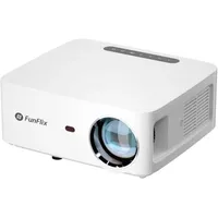 FunFlix WLAN Mini-Video Portabler Projektor (15000 lm, 15000:1, 1920x1080 px, Full HD, unterstützt 4 K 4P Keystone-Korrektur, 50 % Zoom) weiß