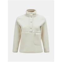 Peak Performance Damen Fleece Snap T-Neck Pullover (Größe L, beige)