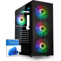 dcl24.de dcl24 High End PC AMD Ryzen 5 5500, RTX4060 8GB - 1000GB SSD, 32GB DDR4, Gamer Computer mit 6x4.2 GHz, weißer PC mit WLAN, Streamer PC Windows 11 Pro [20152]