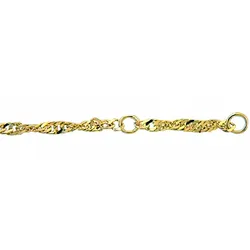 Fußkette ADELIA ́S "Damen Goldschmuck 333 Gold Singapur Fußkettchen 25 cm", gold, Fußkettchen, Damen, Gelbgold 333, 25 cm 333 Gold Goldschmuck für Damen