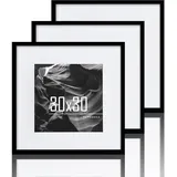 luxuskollektion Bilderrahmen Set schwarz 30x30 cm 3er Set