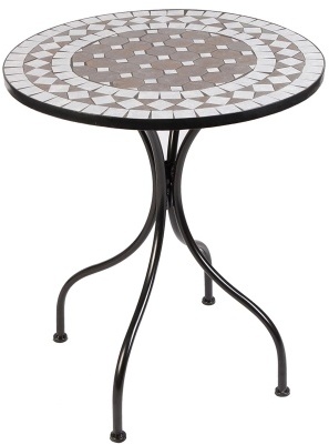 Lex Mosaik Mosaiktisch Gartentisch Balkontisch Rund Echt-Steinbelegung : Tisch einzeln